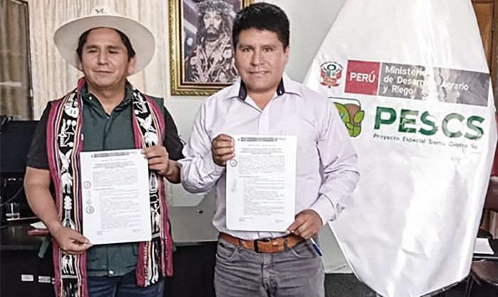 Proyecto Especial Sierra, Centro Sur y municipio de Curasco firman convenio de cooperación interinstitucional